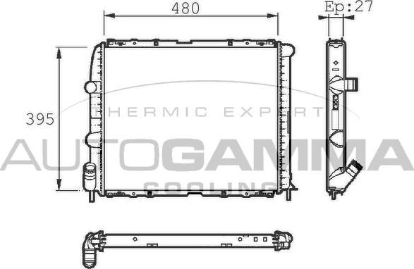 Autogamma 101421 - Радіатор, охолодження двигуна autocars.com.ua