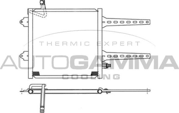 Autogamma 101603 - Конденсатор, кондиціонер autocars.com.ua