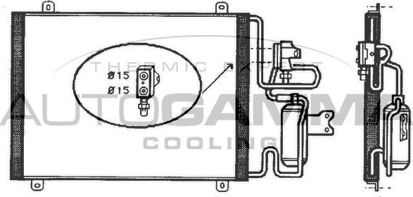 Autogamma 101811 - Конденсатор, кондиціонер autocars.com.ua