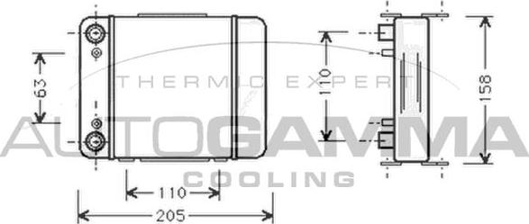 Autogamma 101868 - Масляний радіатор, рухове масло autocars.com.ua