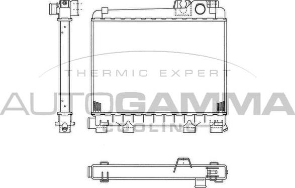 Autogamma 102038 - Радіатор, охолодження двигуна autocars.com.ua