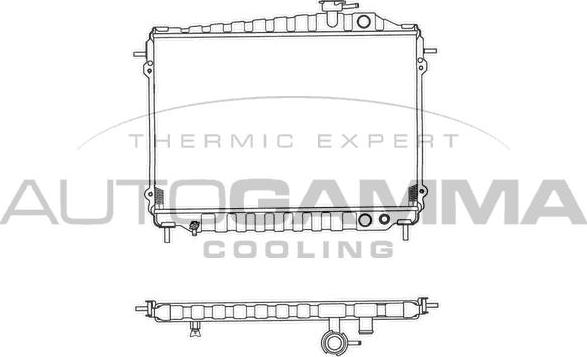 Autogamma 102101 - Радіатор, охолодження двигуна autocars.com.ua