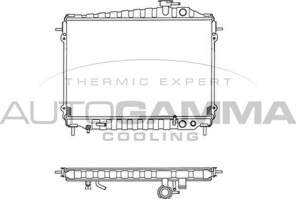 Autogamma 102102 - Радіатор, охолодження двигуна autocars.com.ua