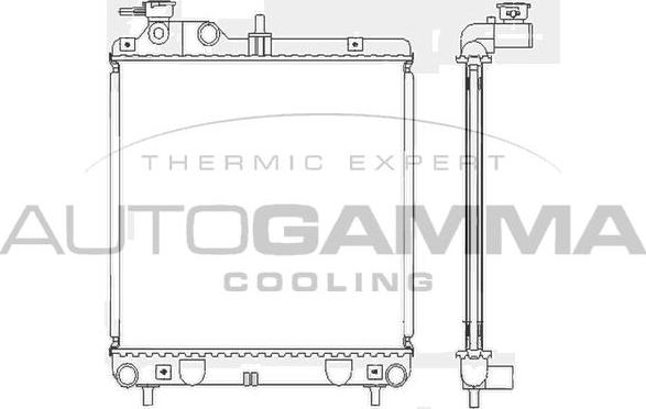 Autogamma 102124 - Радіатор, охолодження двигуна autocars.com.ua