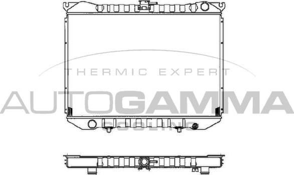 Autogamma 102185 - Радіатор, охолодження двигуна autocars.com.ua