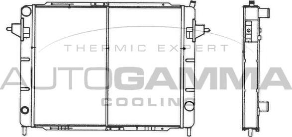 Autogamma 102244 - Радіатор, охолодження двигуна autocars.com.ua