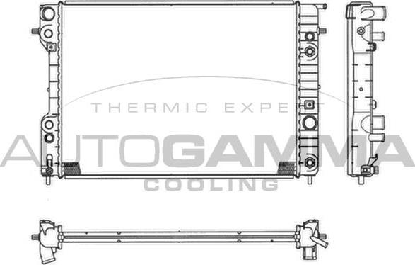 Autogamma 102254 - Радіатор, охолодження двигуна autocars.com.ua