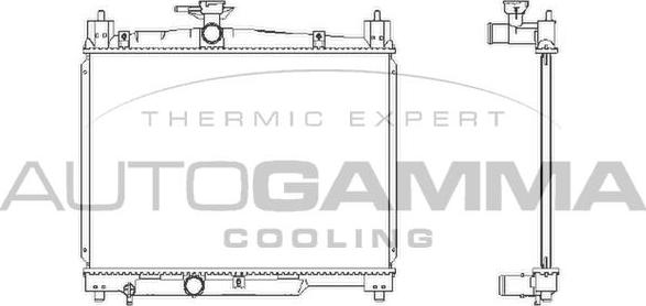 Autogamma 102378 - Радіатор, охолодження двигуна autocars.com.ua