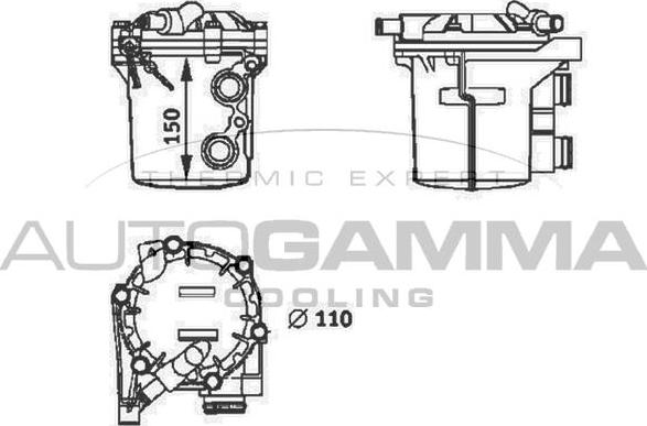 Autogamma 102512 - Масляний радіатор, рухове масло autocars.com.ua