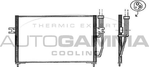Autogamma 102566 - Конденсатор, кондиціонер autocars.com.ua