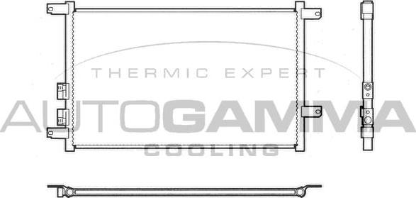 Autogamma 102570 - Конденсатор, кондиціонер autocars.com.ua