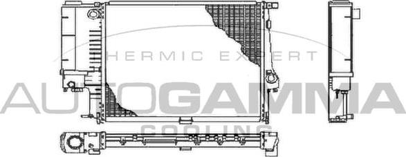 Autogamma 102574 - Радіатор, охолодження двигуна autocars.com.ua