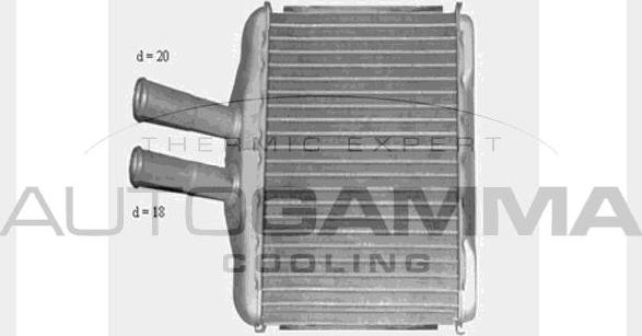 Autogamma 102585 - Теплообмінник, опалення салону autocars.com.ua