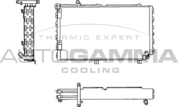 Autogamma 102599 - Конденсатор, кондиціонер autocars.com.ua