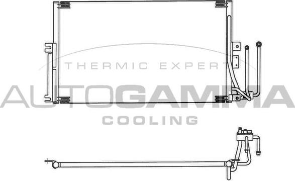 Autogamma 102744 - Конденсатор, кондиціонер autocars.com.ua