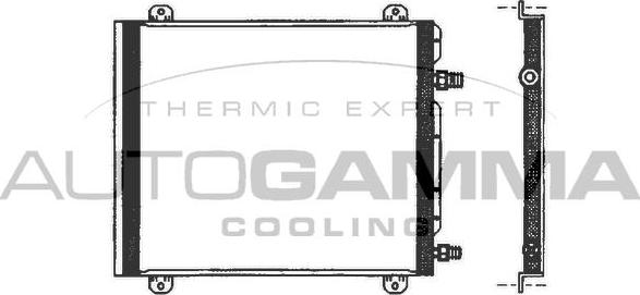 Autogamma 102764 - Конденсатор, кондиціонер autocars.com.ua