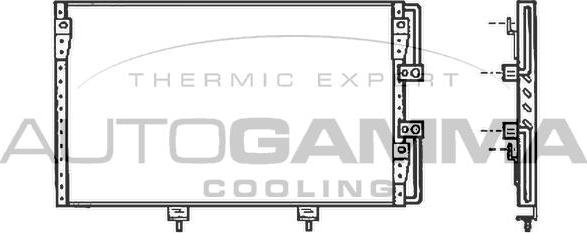 Autogamma 102805 - Конденсатор, кондиціонер autocars.com.ua