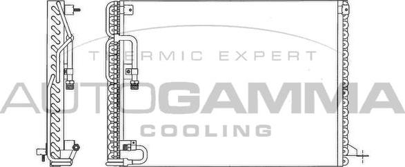 Autogamma 102827 - Конденсатор, кондиціонер autocars.com.ua