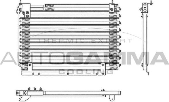 Autogamma 102834 - Конденсатор, кондиціонер autocars.com.ua