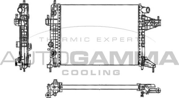 Autogamma 102848 - Радіатор, охолодження двигуна autocars.com.ua