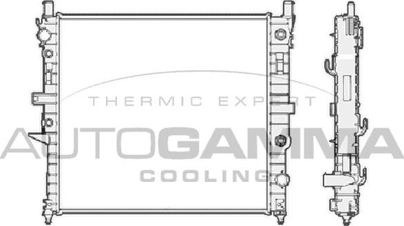 Autogamma 102882 - Радіатор, охолодження двигуна autocars.com.ua