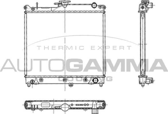 Autogamma 103064 - Радіатор, охолодження двигуна autocars.com.ua