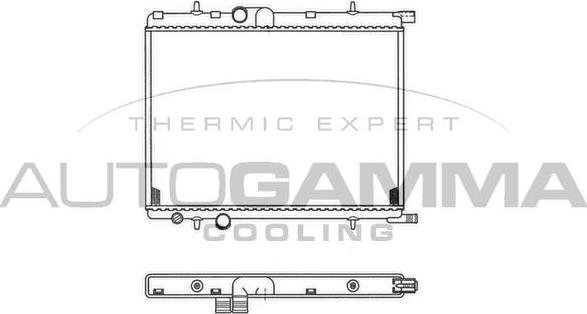Autogamma 103107 - Радіатор, охолодження двигуна autocars.com.ua