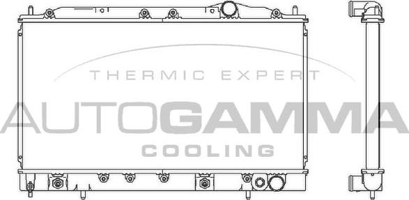 Autogamma 103163 - Радіатор, охолодження двигуна autocars.com.ua