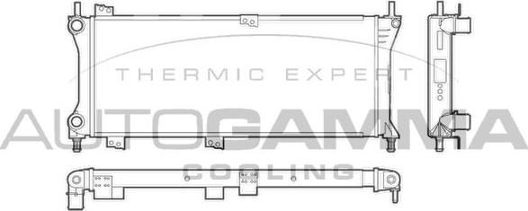 Autogamma 103413 - Радіатор, охолодження двигуна autocars.com.ua