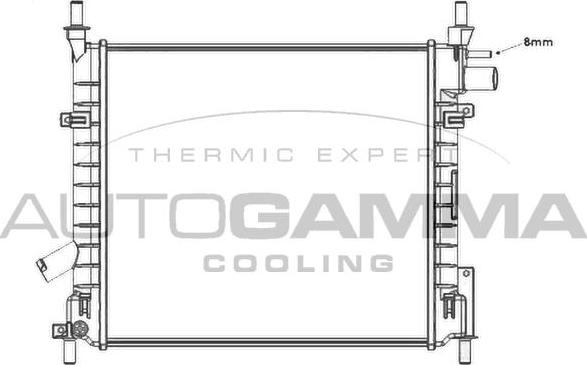 Autogamma 103428 - Радіатор, охолодження двигуна autocars.com.ua