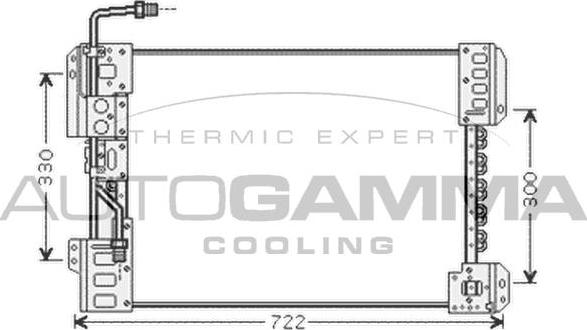 Autogamma 103476 - Конденсатор, кондиціонер autocars.com.ua