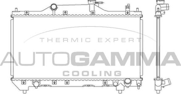 Autogamma 103534 - Радіатор, охолодження двигуна autocars.com.ua