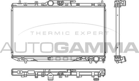 Autogamma 103539 - Радіатор, охолодження двигуна autocars.com.ua