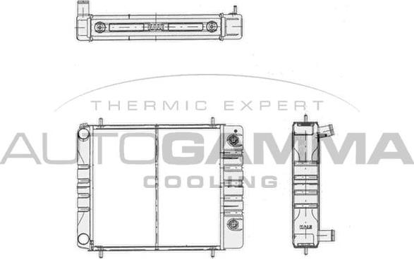 Autogamma 103554 - Радіатор, охолодження двигуна autocars.com.ua