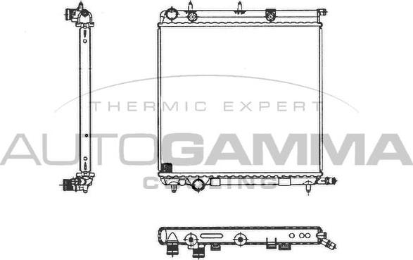 Autogamma 103569 - Радіатор, охолодження двигуна autocars.com.ua