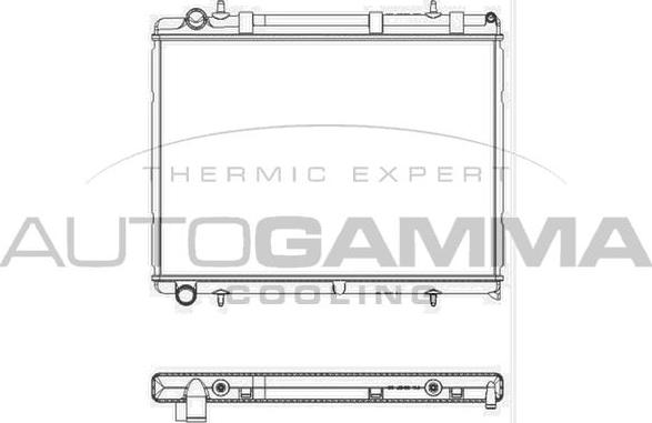 Autogamma 103571 - Радиатор, охлаждение двигателя autodnr.net