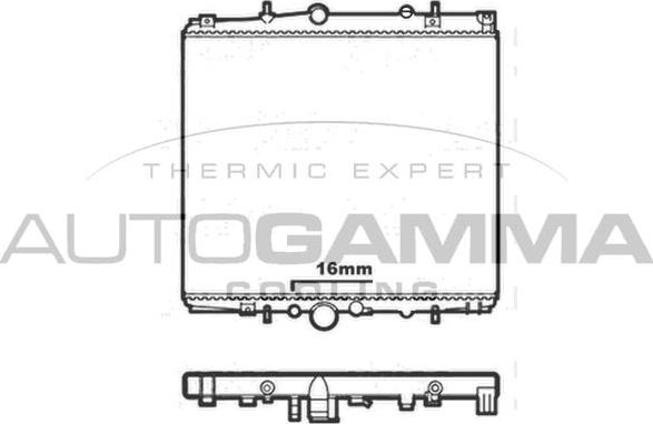 Autogamma 103573 - Радіатор, охолодження двигуна autocars.com.ua