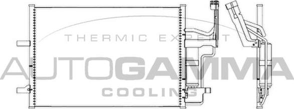 Autogamma 103621 - Конденсатор, кондиціонер autocars.com.ua