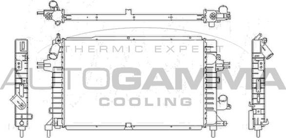 Autogamma 103631 - Радіатор, охолодження двигуна autocars.com.ua