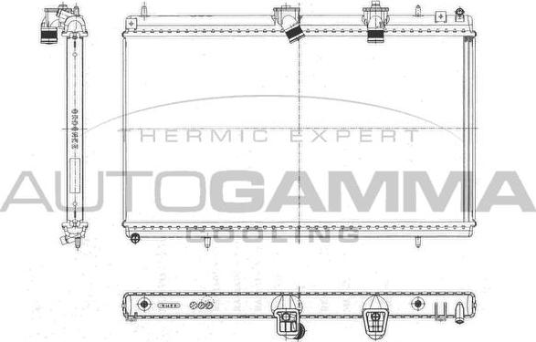 Autogamma 103643 - Радіатор, охолодження двигуна autocars.com.ua