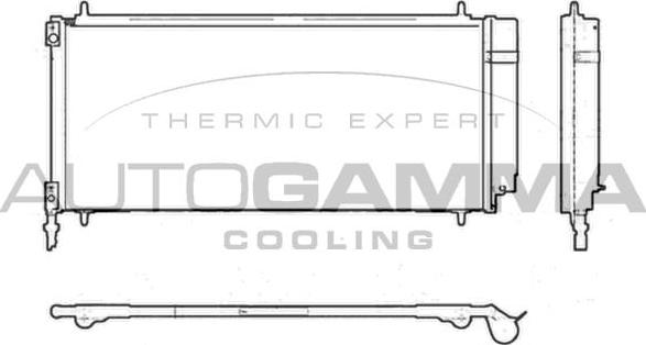 Autogamma 103709 - Конденсатор, кондиціонер autocars.com.ua