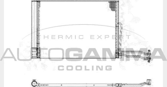Autogamma 103725 - Конденсатор, кондиціонер autocars.com.ua