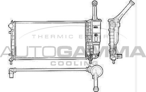 Autogamma 103757 - Радіатор, охолодження двигуна autocars.com.ua