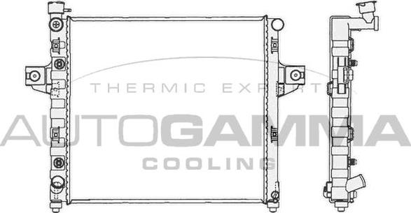 Autogamma 103807 - Радіатор, охолодження двигуна autocars.com.ua