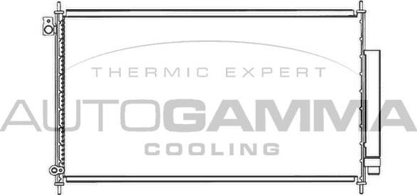 Autogamma 103827 - Конденсатор, кондиціонер autocars.com.ua