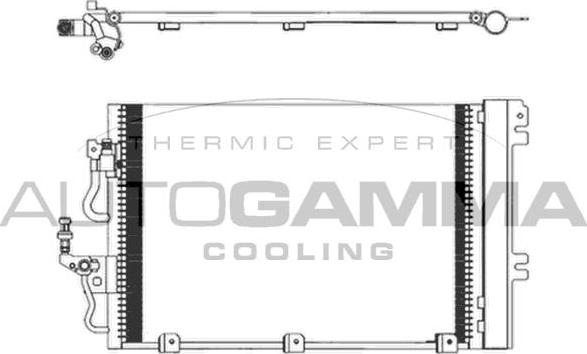 Autogamma 103828 - Конденсатор, кондиціонер autocars.com.ua