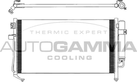 Autogamma 103837 - Конденсатор, кондиціонер autocars.com.ua