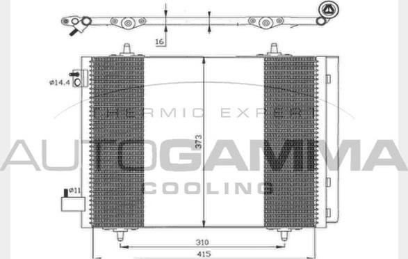 Autogamma 103996 - Конденсатор, кондиціонер autocars.com.ua