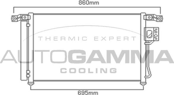 Autogamma 104099 - Конденсатор, кондиціонер autocars.com.ua