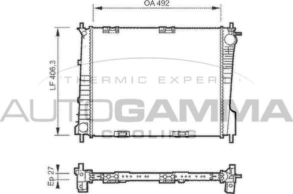 Autogamma 104220 - Радіатор, охолодження двигуна autocars.com.ua